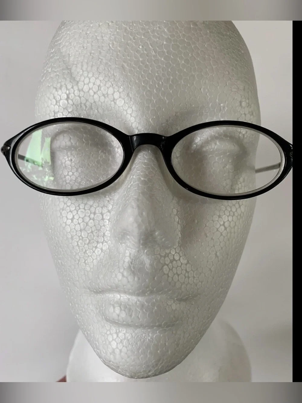 Jones New York Black Plastic & Metal Frame Eyeglasses 47-18-135 Office Siren 90s
